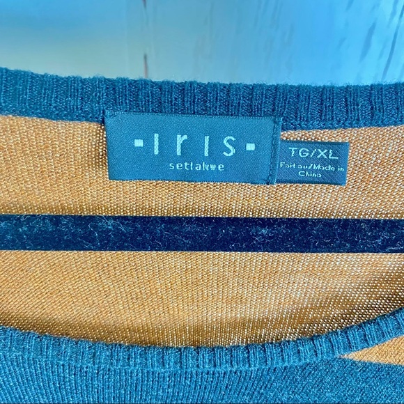 Iris Setlakwe striped brown black sweater XL - Picture 5 of 7